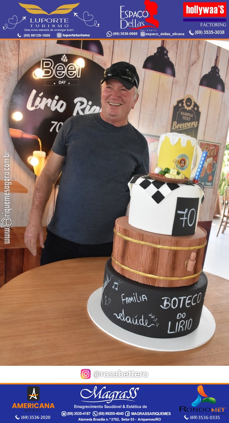 Aniversário 70 anos de Lírio Rigon em Ariquemes