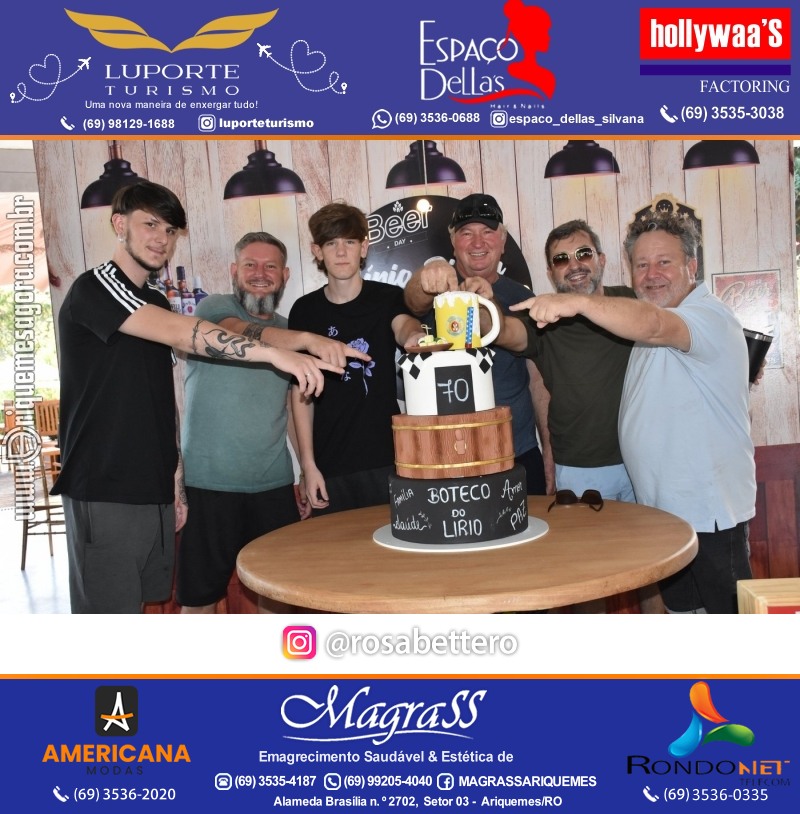 Aniversário 70 anos de Lírio Rigon em Ariquemes