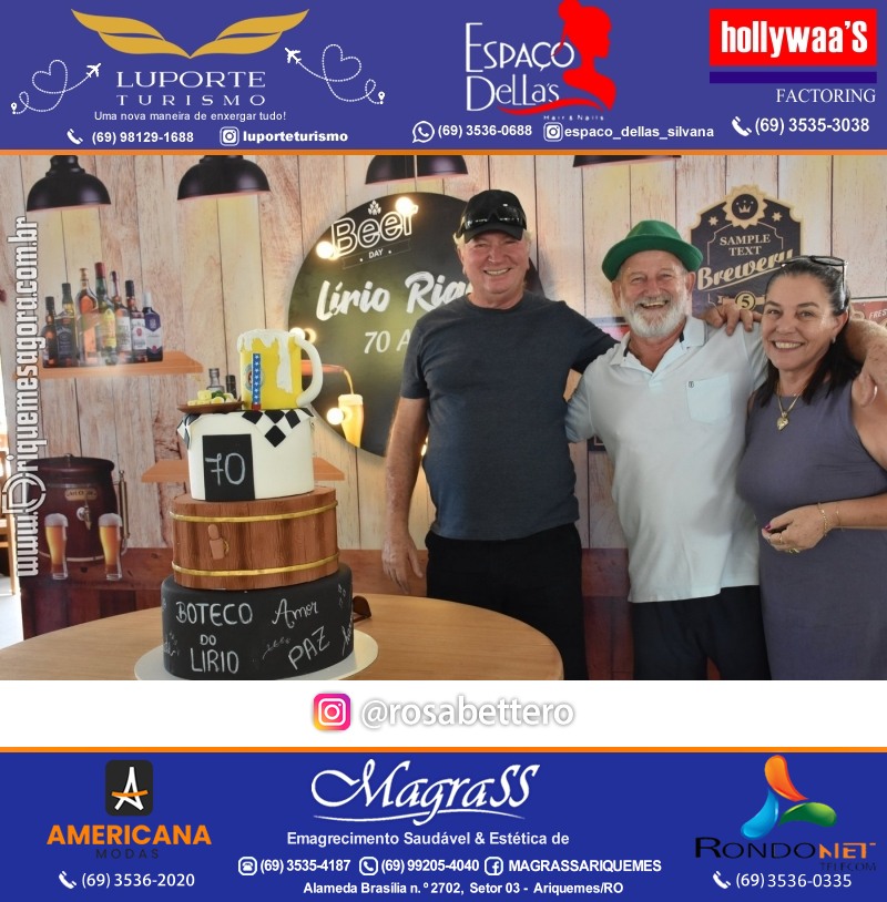 Aniversário 70 anos de Lírio Rigon em Ariquemes