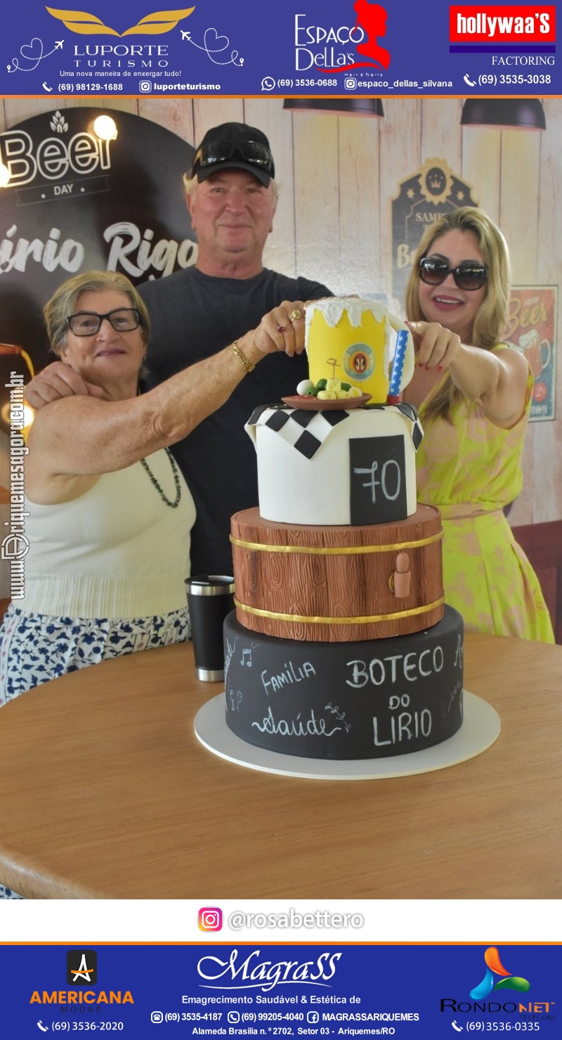 Aniversário 70 anos de Lírio Rigon em Ariquemes
