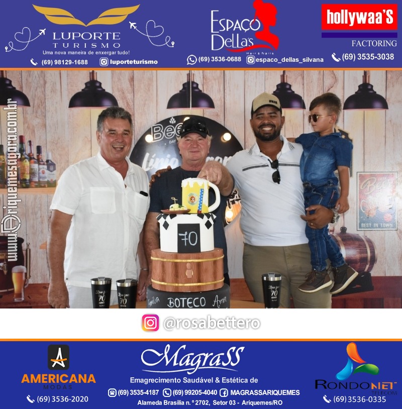 Aniversário 70 anos de Lírio Rigon em Ariquemes