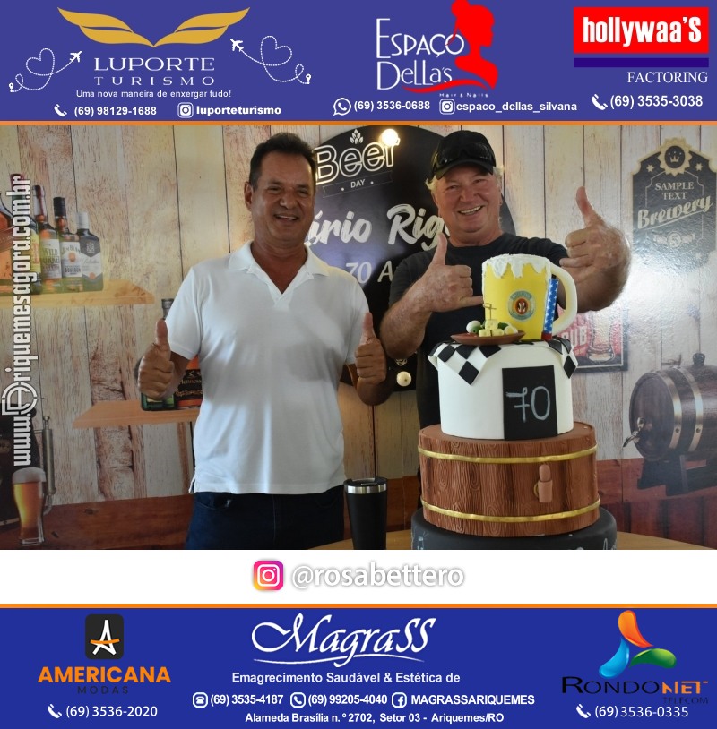 Aniversário 70 anos de Lírio Rigon em Ariquemes