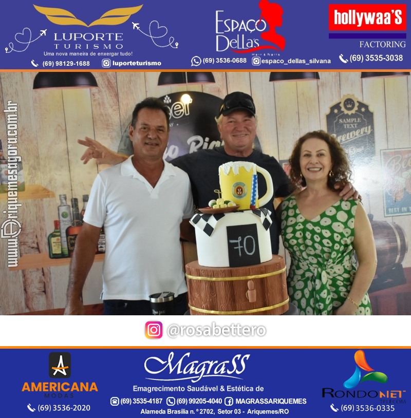 Aniversário 70 anos de Lírio Rigon em Ariquemes
