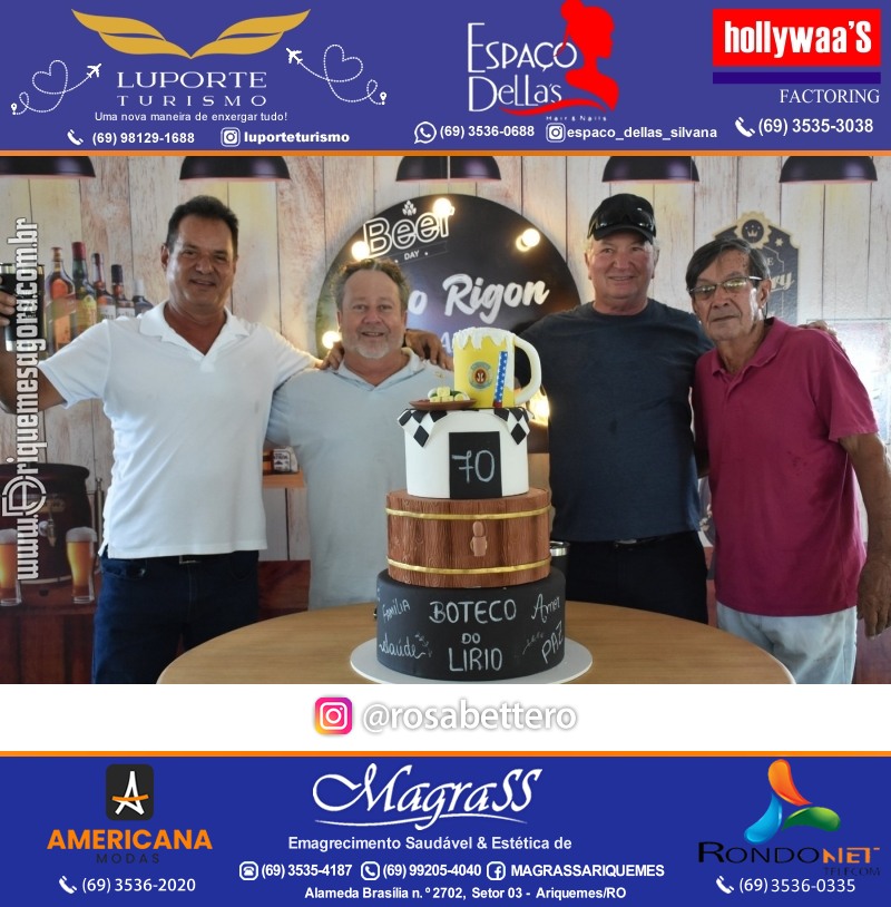 Aniversário 70 anos de Lírio Rigon em Ariquemes