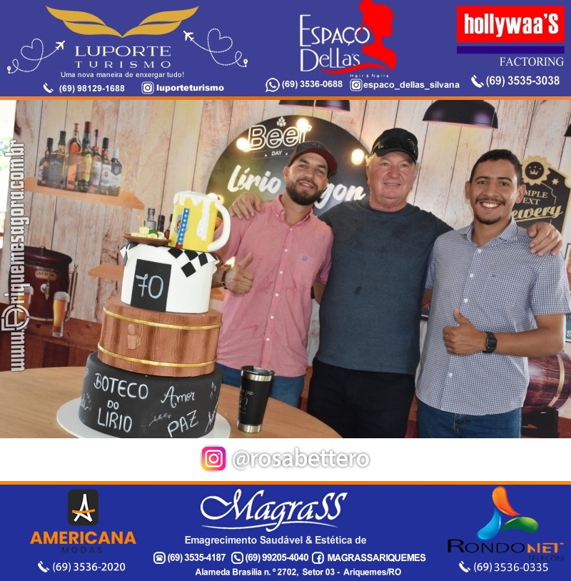 Aniversário 70 anos de Lírio Rigon em Ariquemes