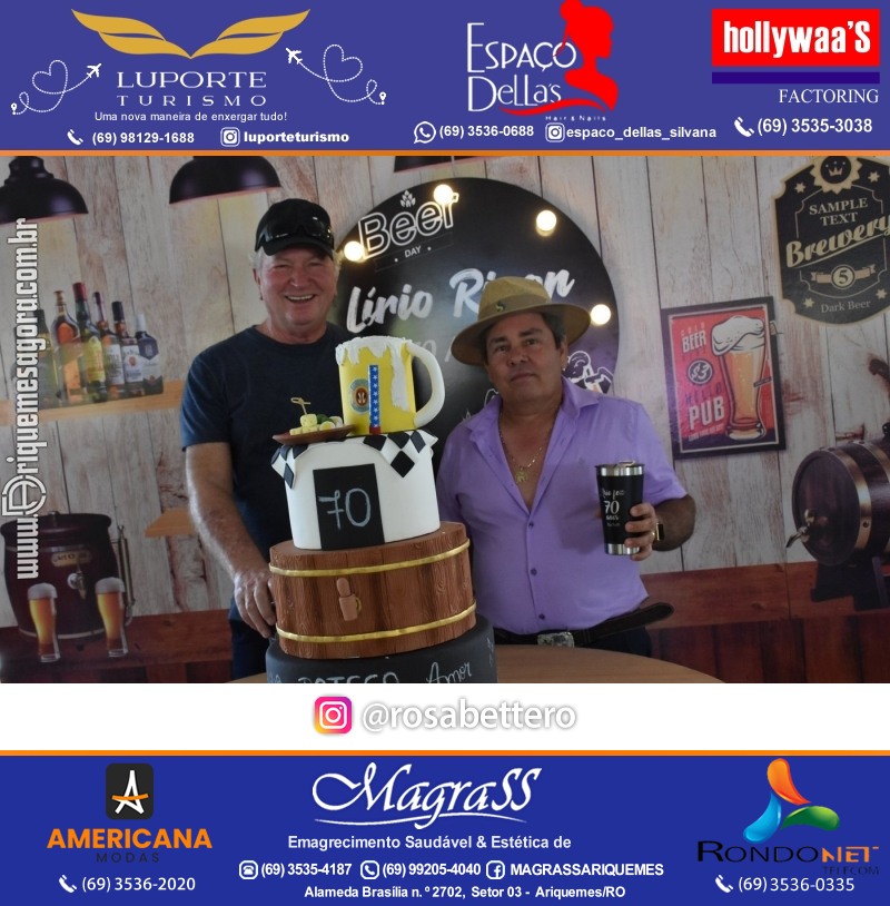Aniversário 70 anos de Lírio Rigon em Ariquemes
