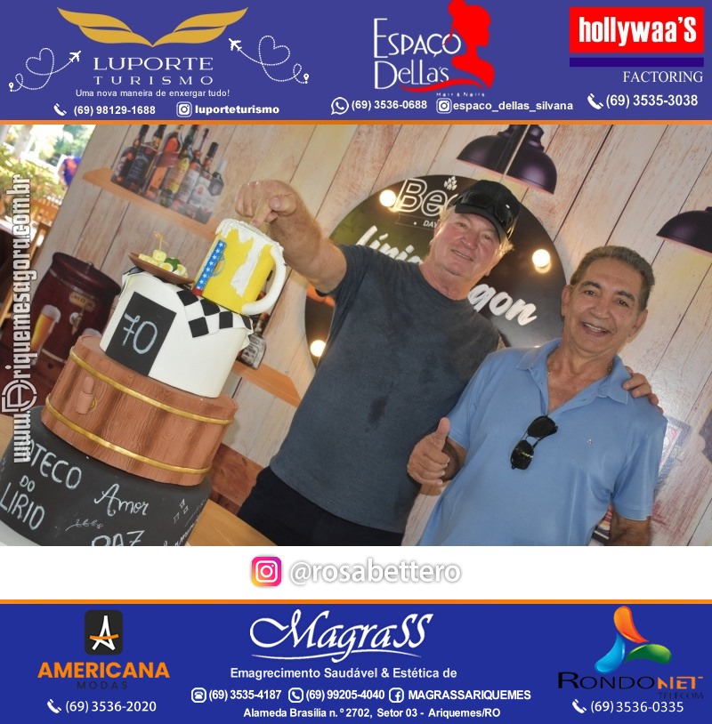 Aniversário 70 anos de Lírio Rigon em Ariquemes