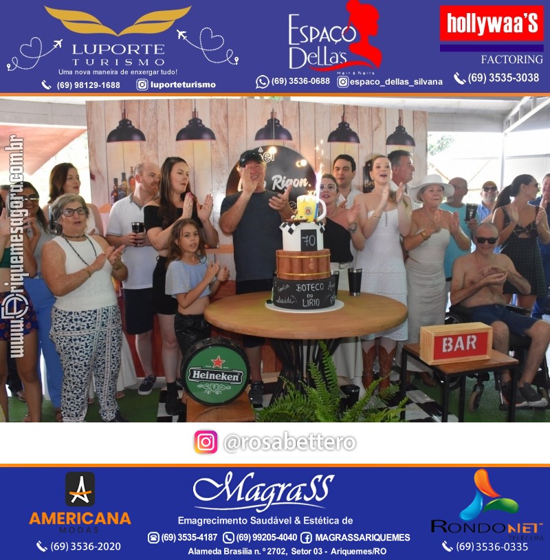Aniversário 70 anos de Lírio Rigon em Ariquemes