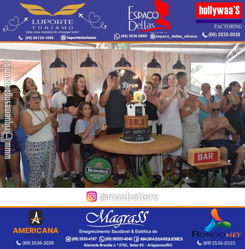 Aniversário 70 anos de Lírio Rigon em Ariquemes