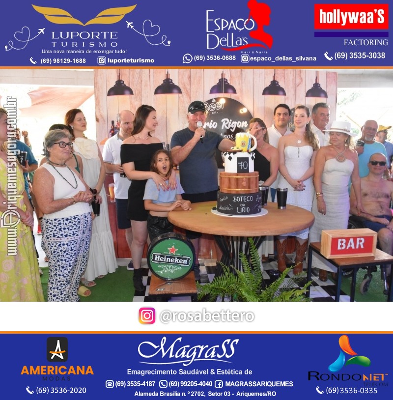Aniversário 70 anos de Lírio Rigon em Ariquemes