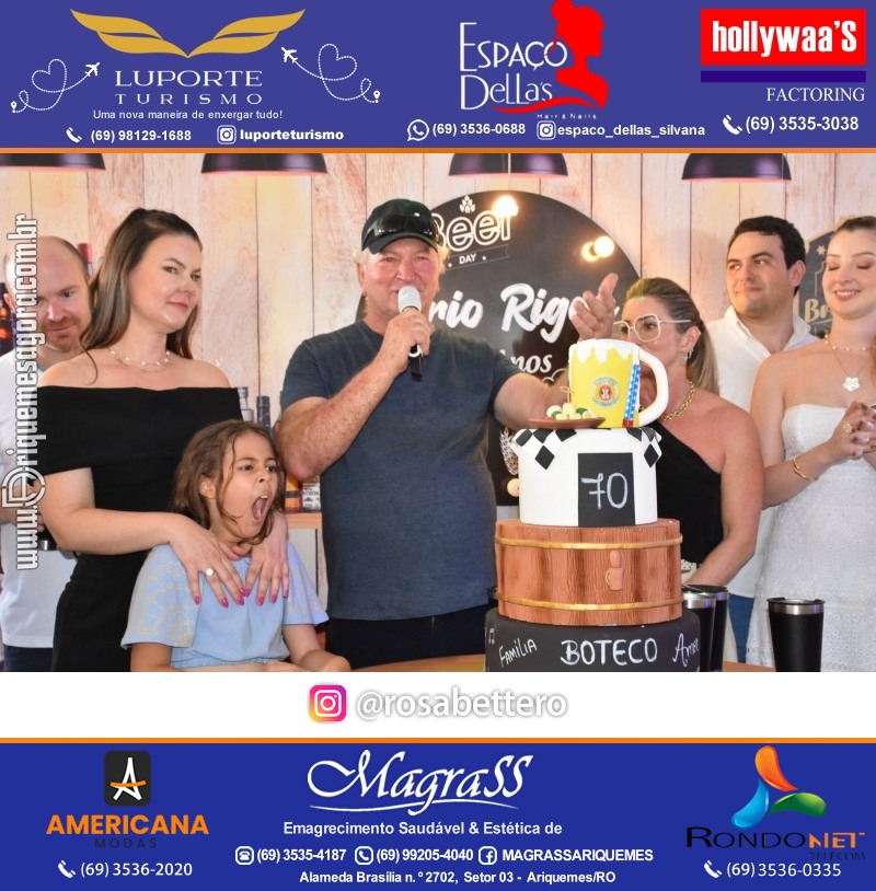 Aniversário 70 anos de Lírio Rigon em Ariquemes