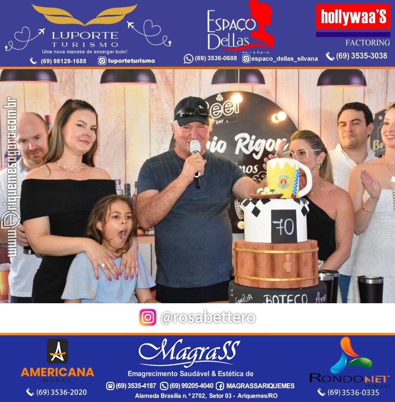 Aniversário 70 anos de Lírio Rigon em Ariquemes