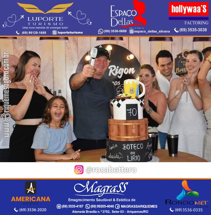 Aniversário 70 anos de Lírio Rigon em Ariquemes