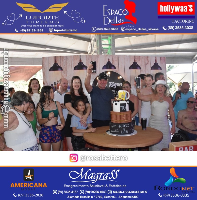Aniversário 70 anos de Lírio Rigon em Ariquemes