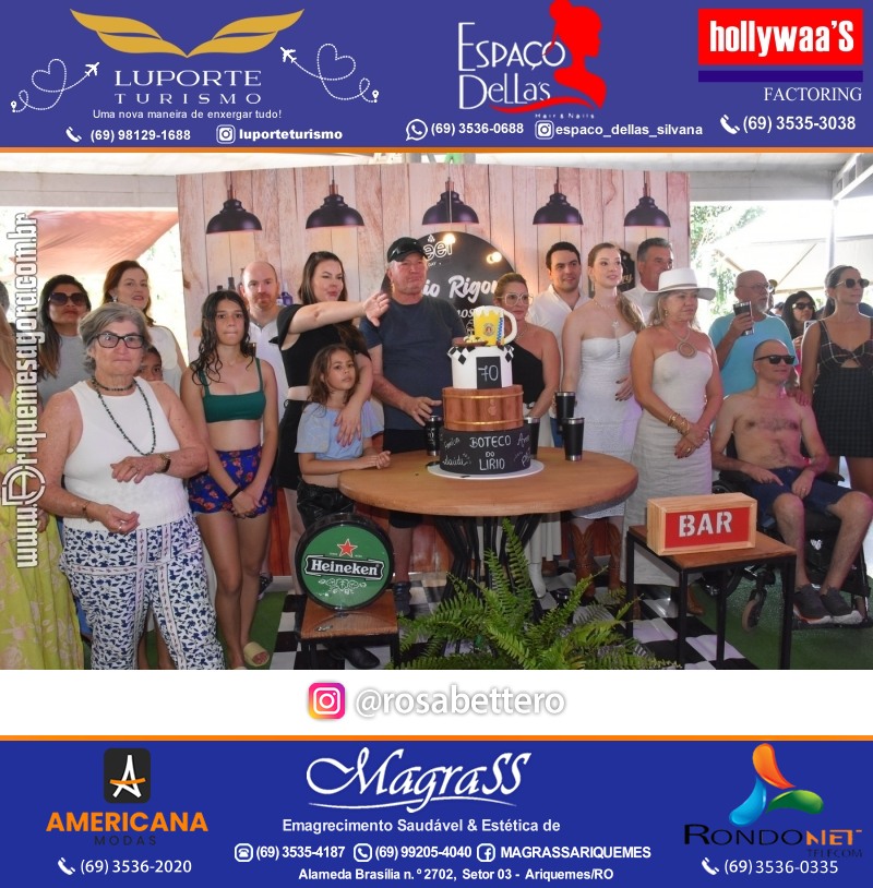 Aniversário 70 anos de Lírio Rigon em Ariquemes