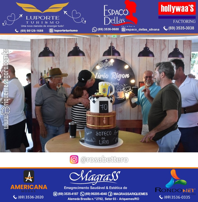 Aniversário 70 anos de Lírio Rigon em Ariquemes
