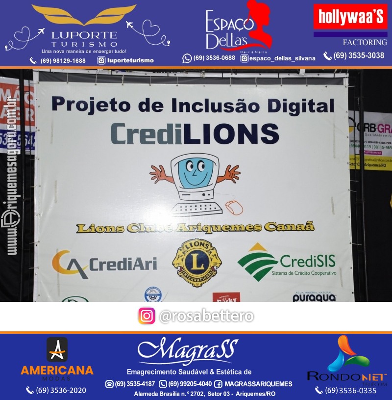 Entrega Certificados Curso Cursos Básico e Avançado do Projeto Inclusão Digital do Lions Clube Canaã em Ariquemes RO