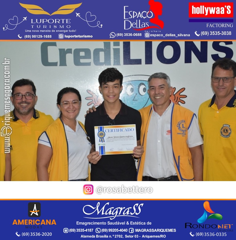 Entrega Certificados Curso Cursos Básico e Avançado do Projeto Inclusão Digital do Lions Clube Canaã em Ariquemes RO