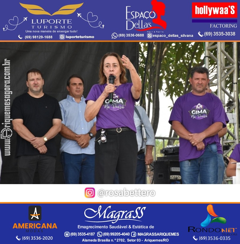 Abertura 16ª GIMA NA PRAÇA Evento Social, Cultural e Comercial “GRUPO GILBERTO MIRANDA” em Ariquemes Rondônia