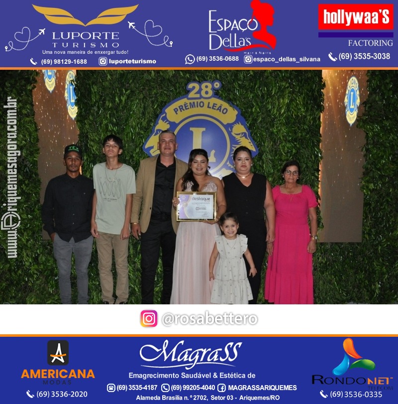 28º DESTAQUE 2024 “Lions Clube Ariquemes Canaã” Prêmio Leão em Ariquemes Rondônia