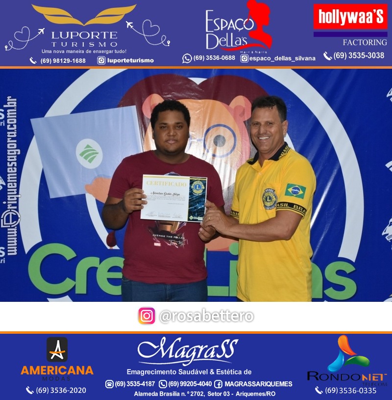 Entrega Certificados Curso Cursos Básico e Avançado do Credilions Projeto Inclusão Digital em Ariquemes RO