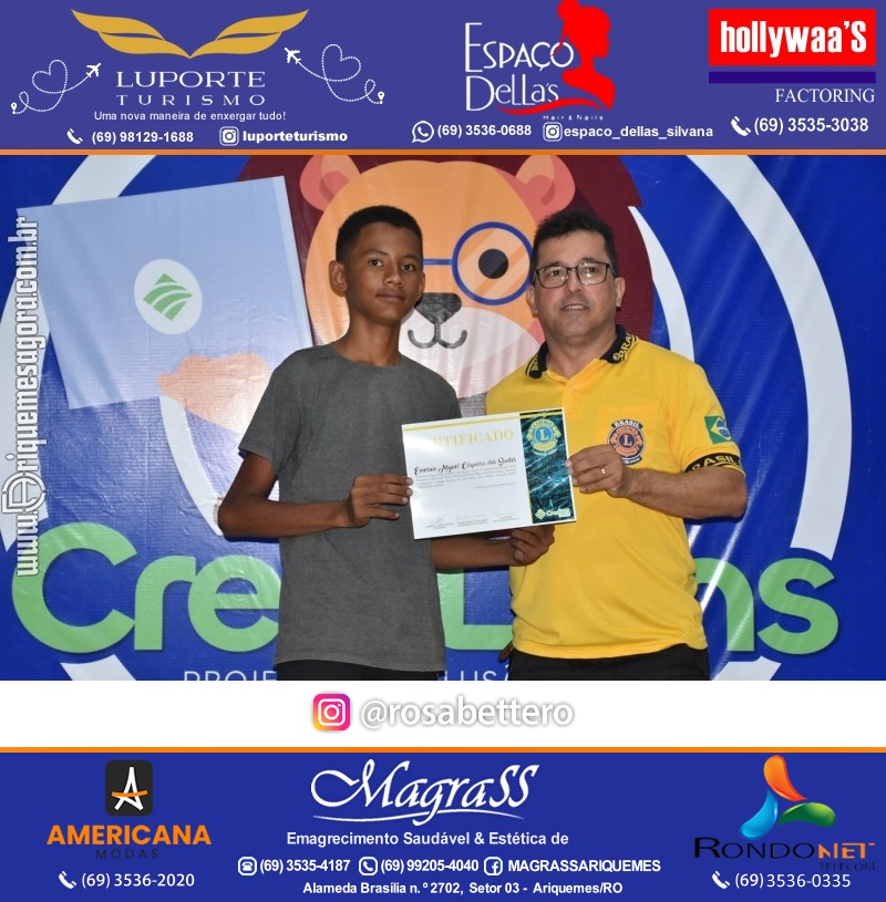 Entrega Certificados Curso Cursos Básico e Avançado do Credilions Projeto Inclusão Digital em Ariquemes RO