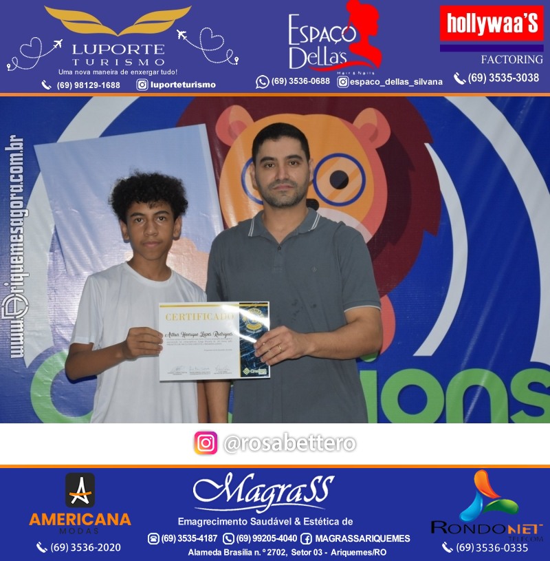 Entrega Certificados Curso Cursos Básico e Avançado do Credilions Projeto Inclusão Digital em Ariquemes RO