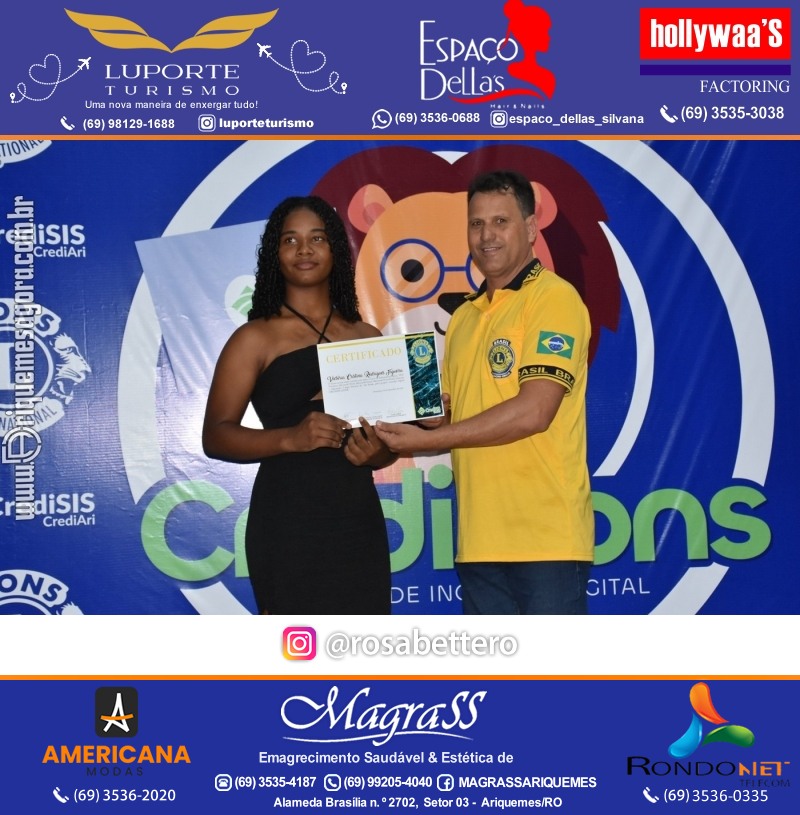 Entrega Certificados Curso Cursos Básico e Avançado do Credilions Projeto Inclusão Digital em Ariquemes RO