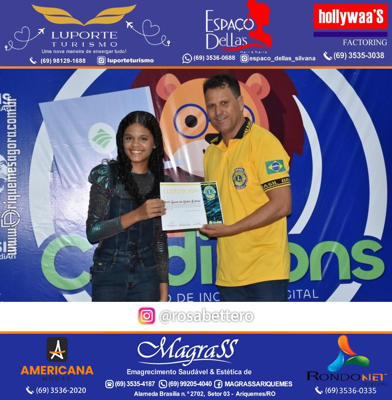 Entrega Certificados Curso Cursos Básico e Avançado do Credilions Projeto Inclusão Digital em Ariquemes RO