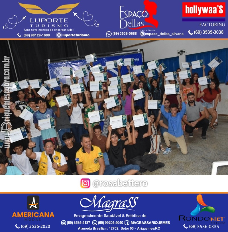 Entrega Certificados Curso Cursos Básico e Avançado do Credilions Projeto Inclusão Digital em Ariquemes RO