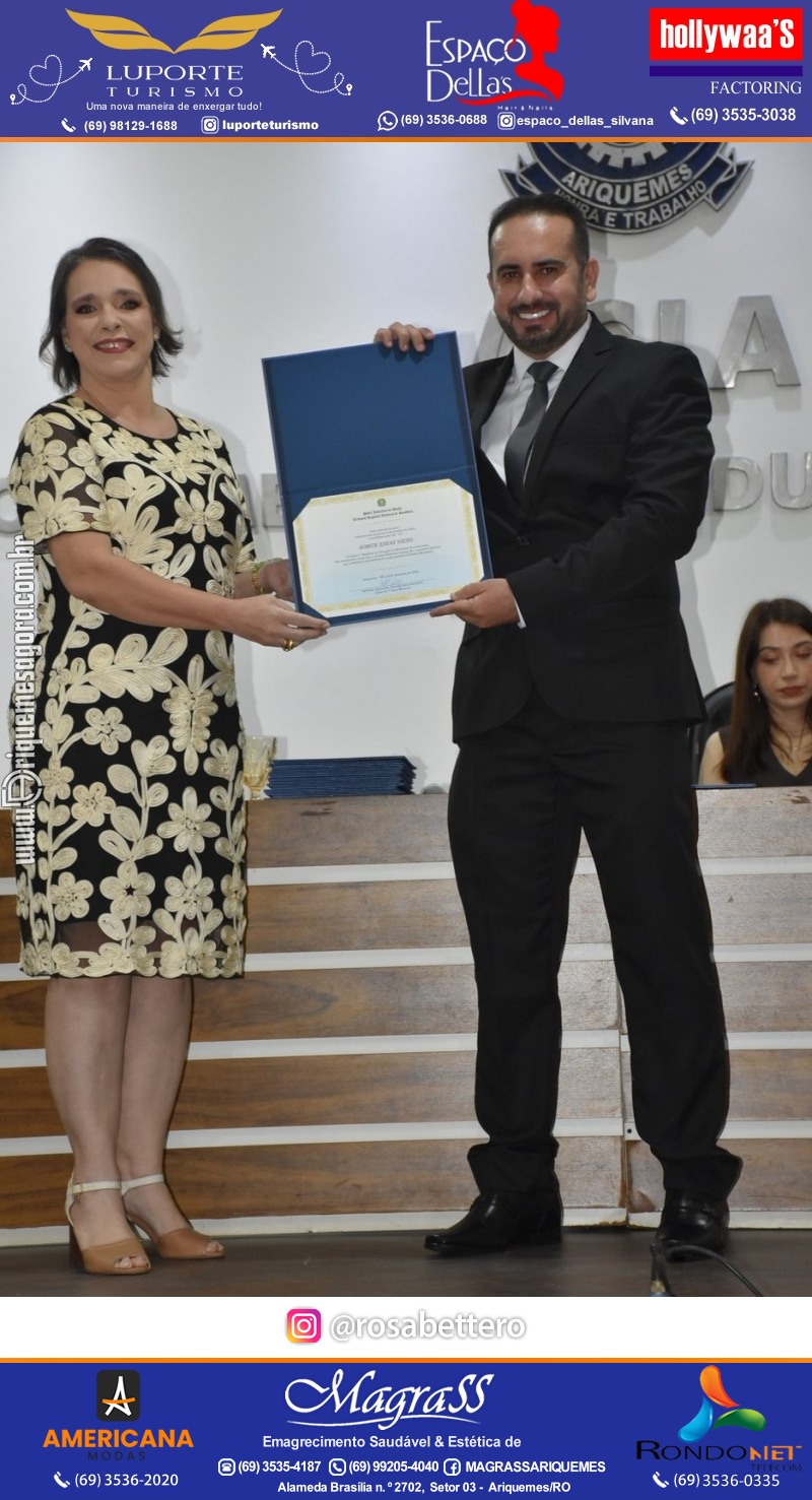 Diplomação Prefeita, Vice e Vereadores eleitos em Ariquemes Rondônia