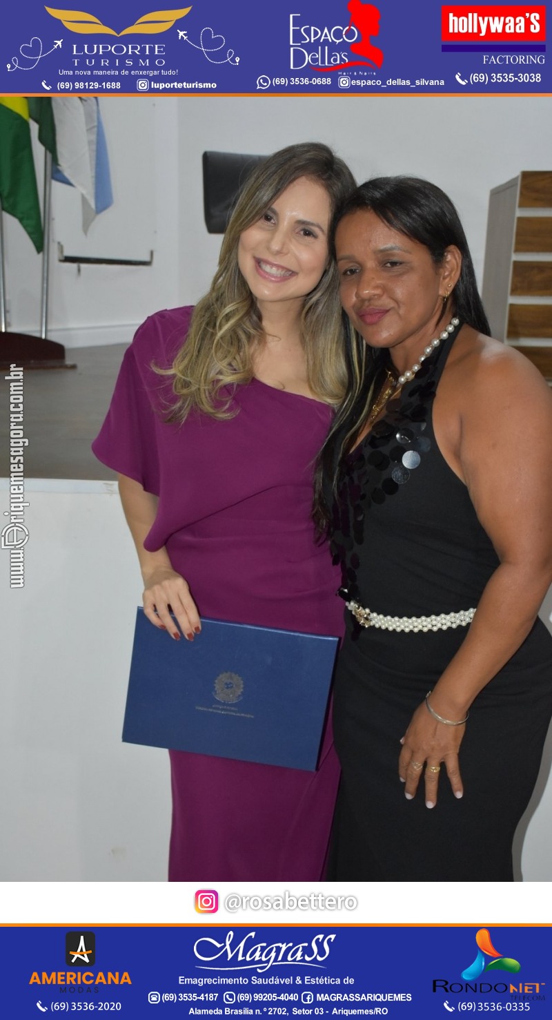 Diplomação Prefeita, Vice e Vereadores eleitos em Ariquemes Rondônia