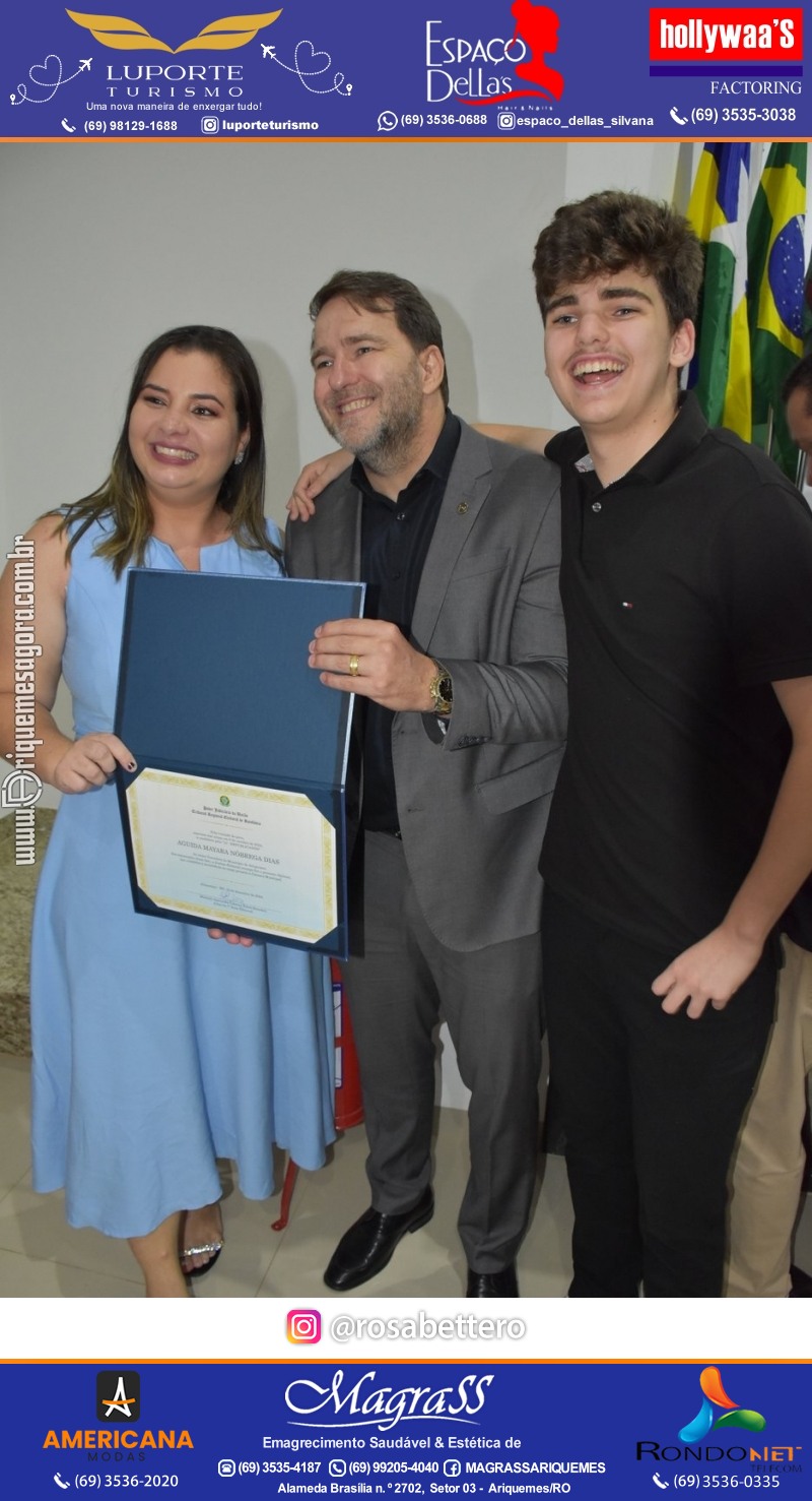 Diplomação Prefeita, Vice e Vereadores eleitos em Ariquemes Rondônia