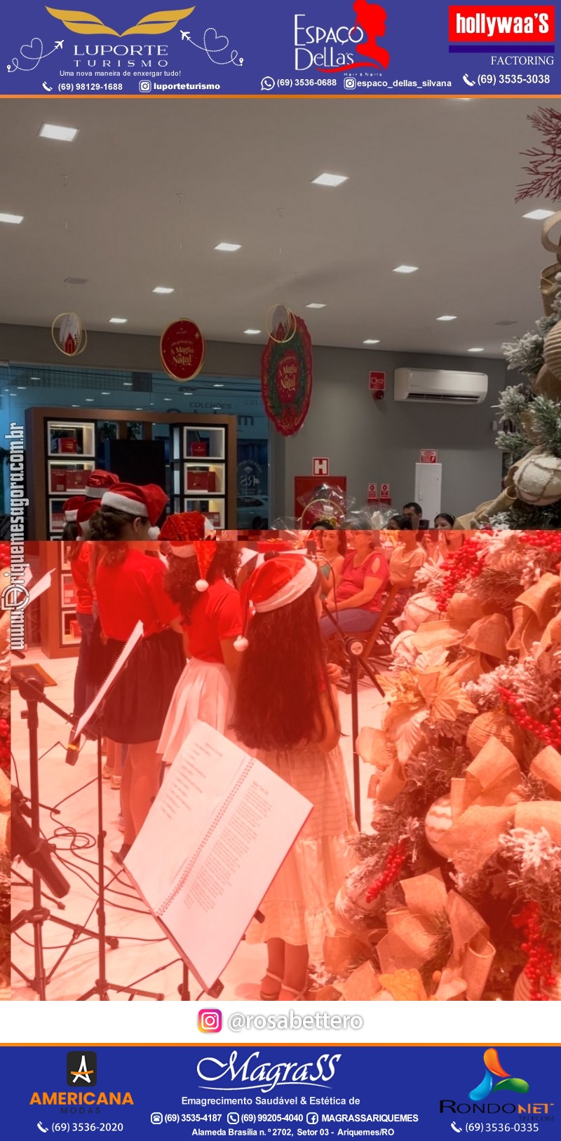 3ª Edição Cantada de Natal Redenção Chocolateria Lugano em Ariquemes Rondônia