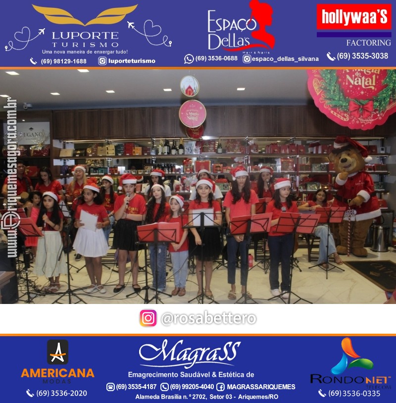 3ª Edição Cantada de Natal Redenção Chocolateria Lugano em Ariquemes Rondônia