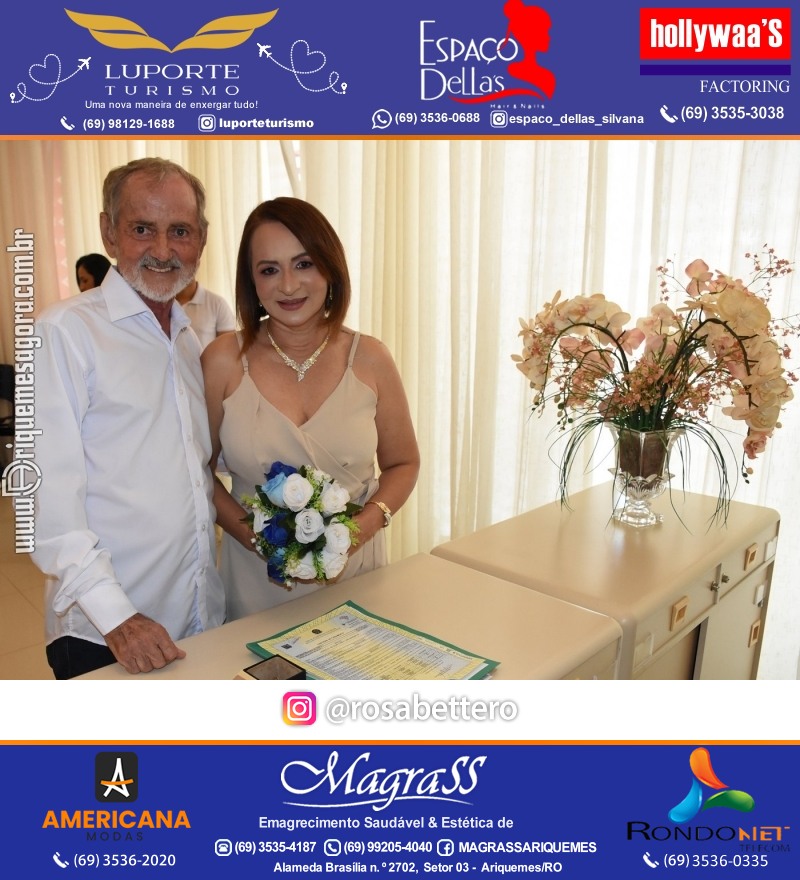 Casamento no Cartório Civil em Ariquemes de Lindalva Alves & Belmiro Ferreira