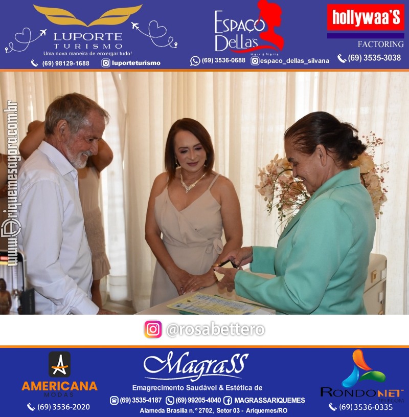 Casamento no Cartório Civil em Ariquemes de Lindalva Alves & Belmiro Ferreira