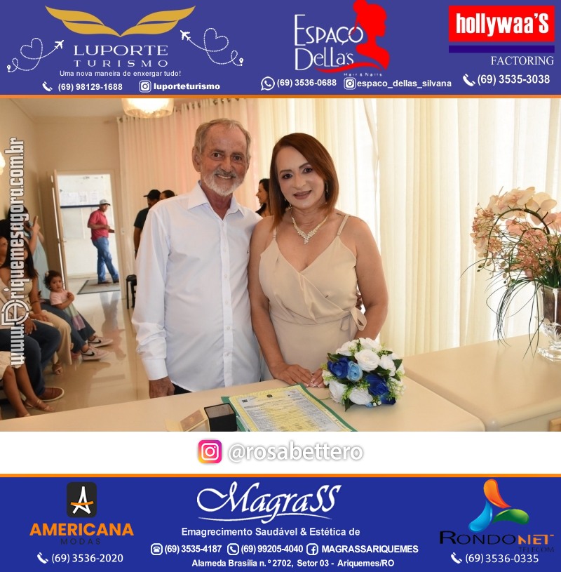 Casamento no Cartório Civil em Ariquemes de Lindalva Alves & Belmiro Ferreira