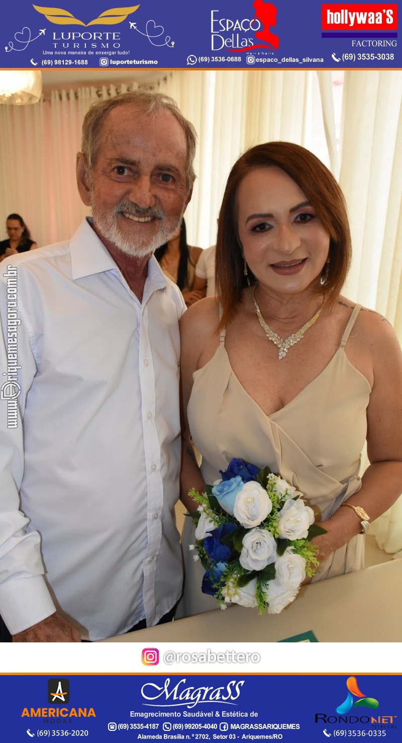 Casamento no Cartório Civil em Ariquemes de Lindalva Alves & Belmiro Ferreira