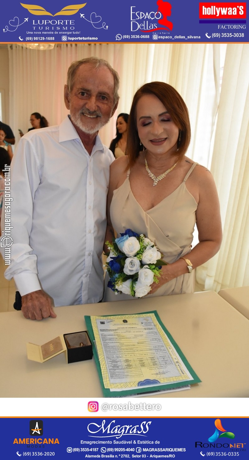 Casamento no Cartório Civil em Ariquemes de Lindalva Alves & Belmiro Ferreira