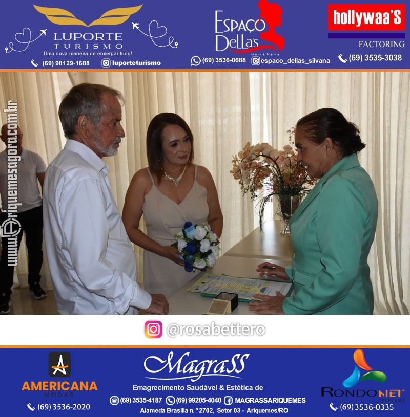 Casamento no Cartório Civil em Ariquemes de Lindalva Alves & Belmiro Ferreira