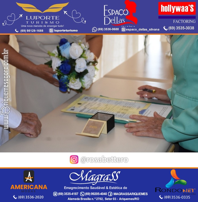 Casamento no Cartório Civil em Ariquemes de Lindalva Alves & Belmiro Ferreira