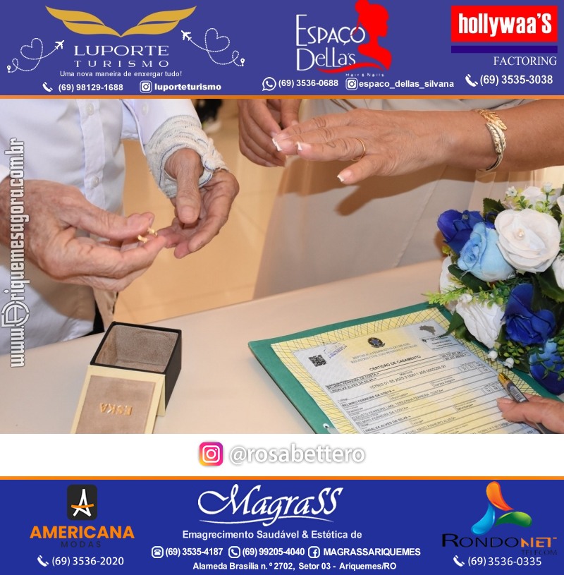 Casamento no Cartório Civil em Ariquemes de Lindalva Alves & Belmiro Ferreira