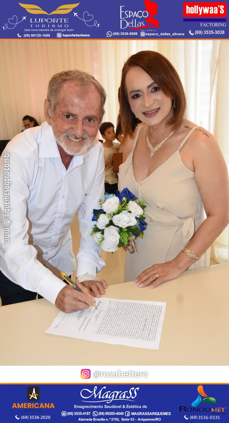 Casamento no Cartório Civil em Ariquemes de Lindalva Alves & Belmiro Ferreira