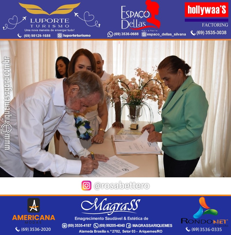 Casamento no Cartório Civil em Ariquemes de Lindalva Alves & Belmiro Ferreira