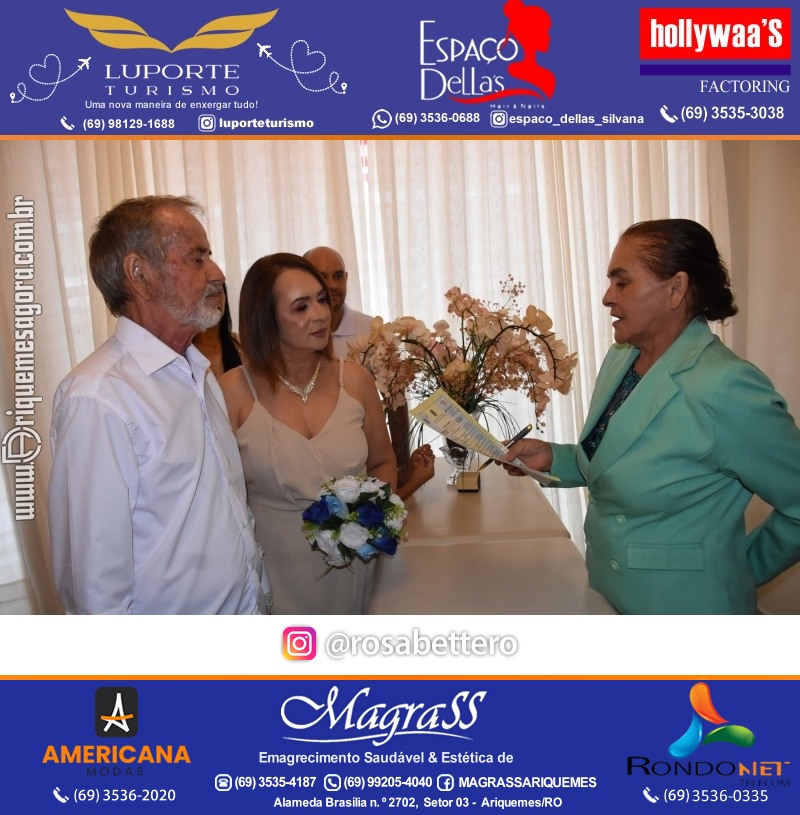 Casamento no Cartório Civil em Ariquemes de Lindalva Alves & Belmiro Ferreira