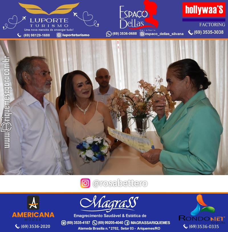Casamento no Cartório Civil em Ariquemes de Lindalva Alves & Belmiro Ferreira
