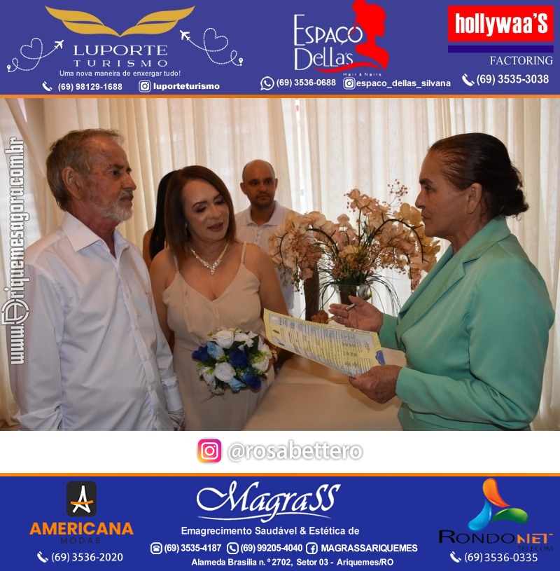 Casamento no Cartório Civil em Ariquemes de Lindalva Alves & Belmiro Ferreira