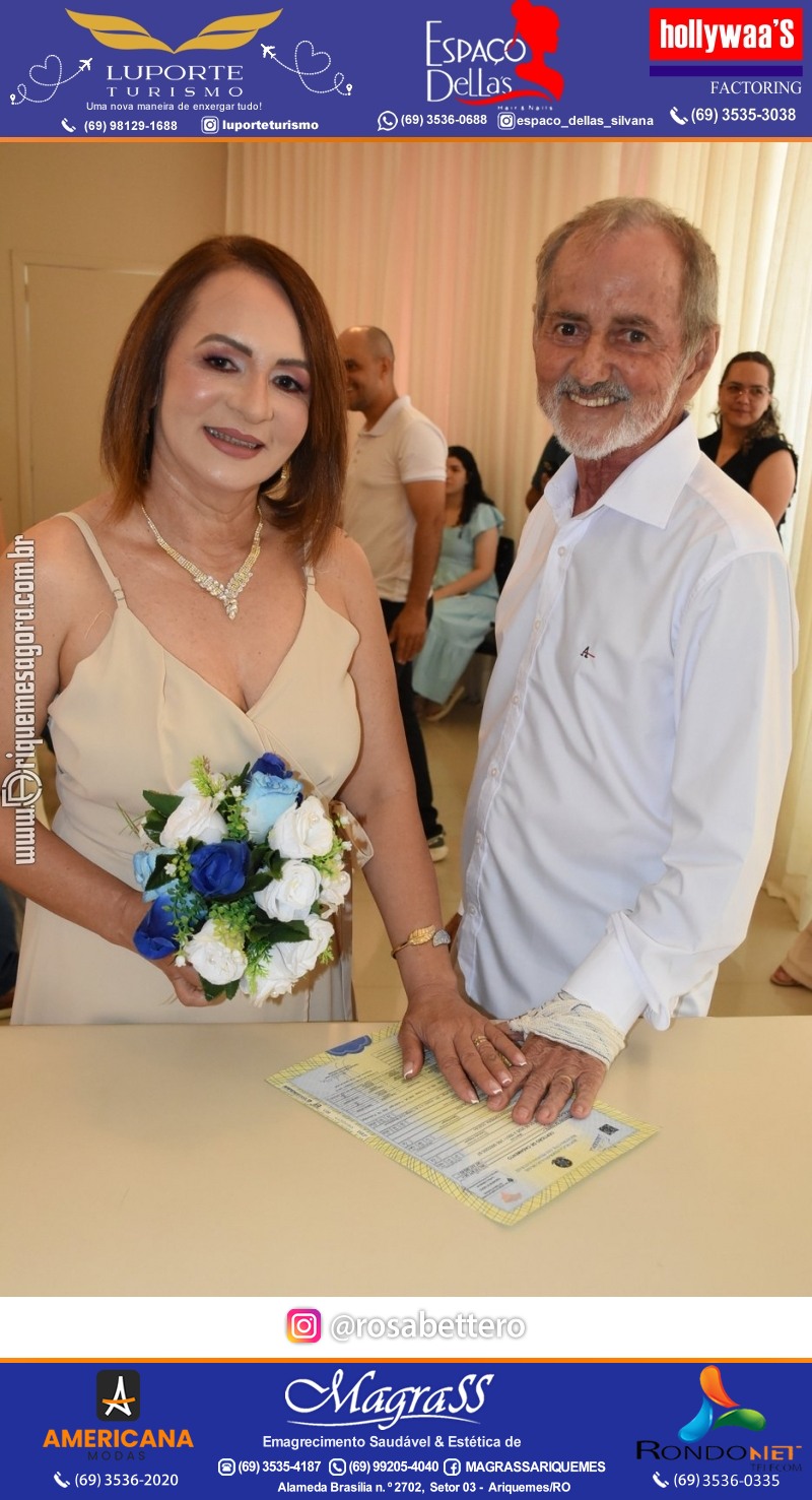 Casamento no Cartório Civil em Ariquemes de Lindalva Alves & Belmiro Ferreira