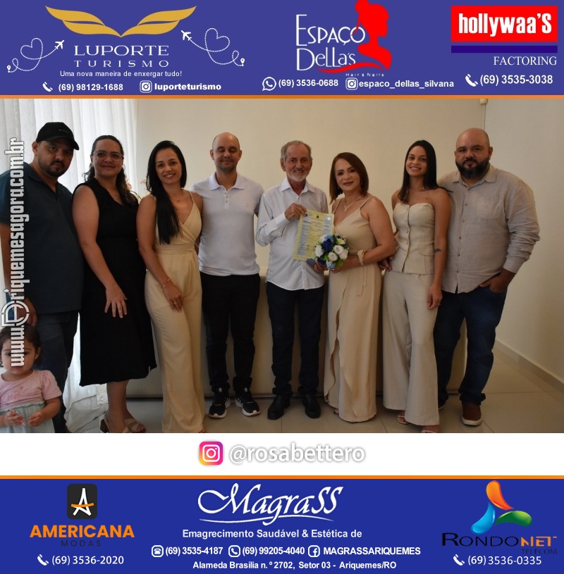 Casamento no Cartório Civil em Ariquemes de Lindalva Alves & Belmiro Ferreira